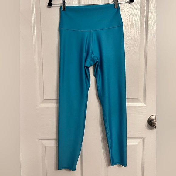 ALO Yoga High-Waist Airbrush Legging- Blue Splash/ Size Small (FLAWED) - Picture 3 of 11